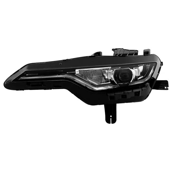 9957734 – SPYDER Headlight Assembly, OE Replacement With LED Daytime Running Light With Chrome Housing And LED Switch...